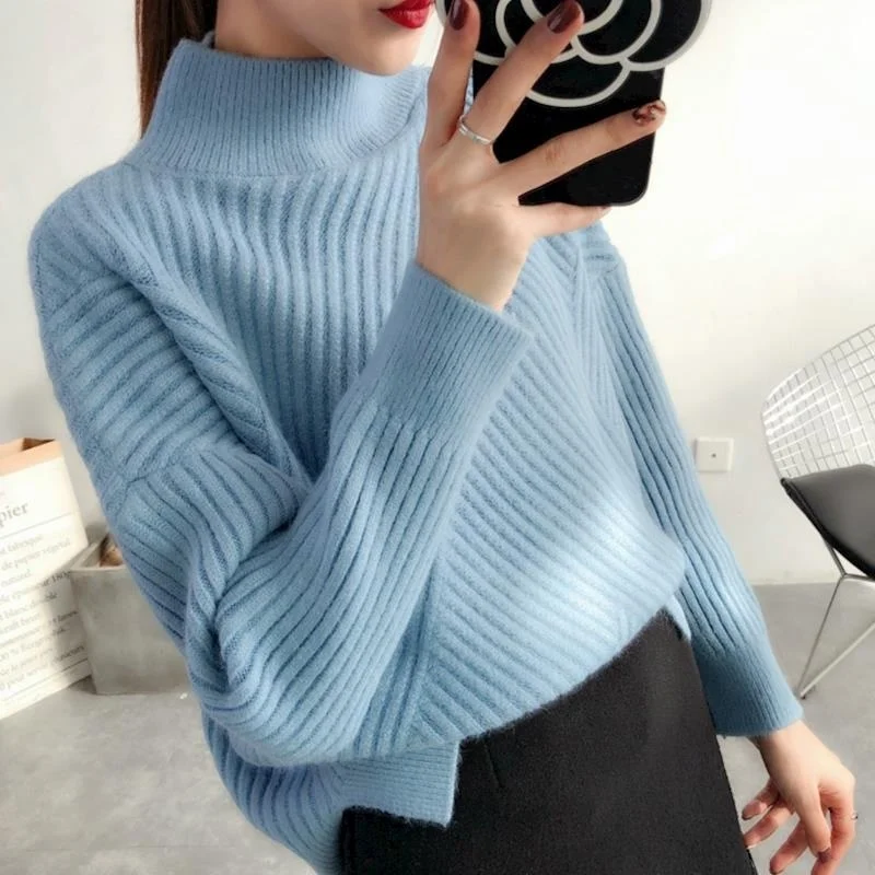 

ZOGAA Women Sweater High Quality Autumn Winter Turtleneck Pullover Slim Knitted Sweaters Jumpers Female Soft White Black Sweater