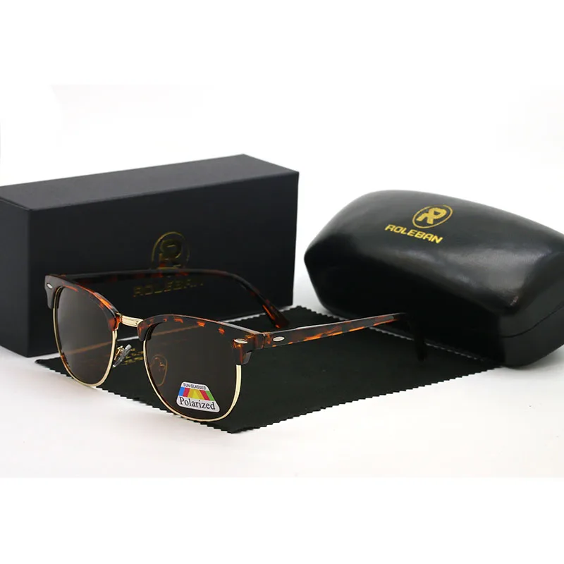 Солнцезащитные очки с полуоправой UV400 для мужчин и женщин UV 400 Классические