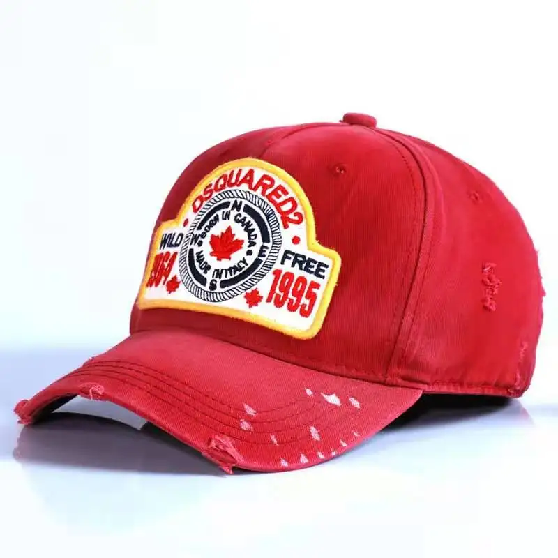 

DSQ Hat Classic retro frosted letter embroidered baseball cap Truck driver hat Mountaineering leisure hat Outdoor leisure sports