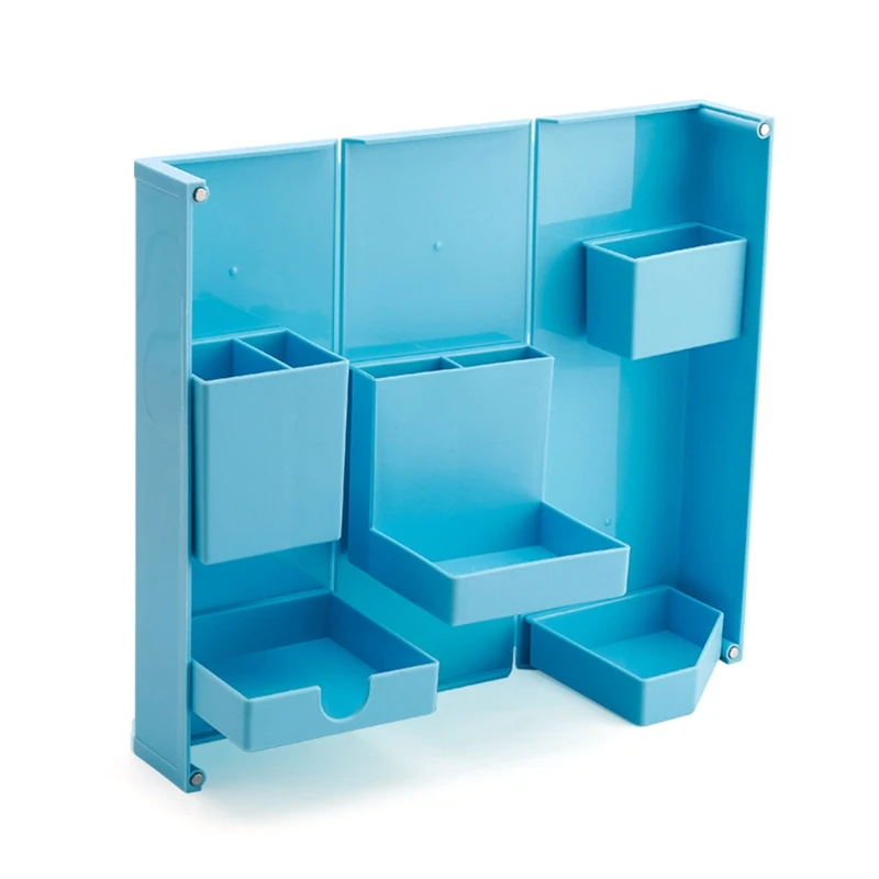

Folding Vertical Pen Organizer Magnetic Opening and Closing Desktop Stationery