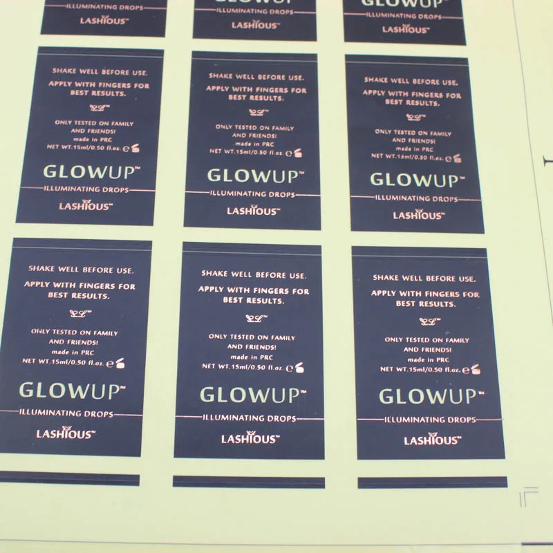 Самоклеящиеся водонепроницаемые этикетки с информацией о питании для упаковки