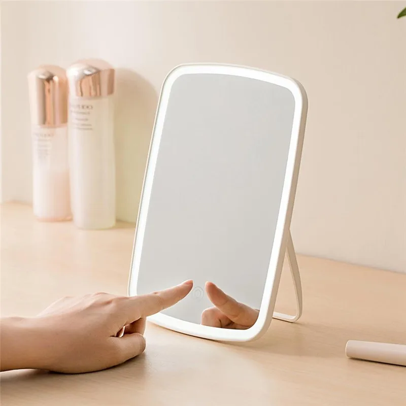 Xiaomi Mijia светодиодный зеркало для макияжа с сенсорным управлением светодиодный светильник с естественным освещением регулируемый угол яркости светильник с длинной батареей li