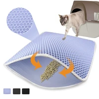 2 layer cat litter mat pad waterproof pet cats house mats thick kitten toilet pad non slip for cat litter box pet houses toilets
