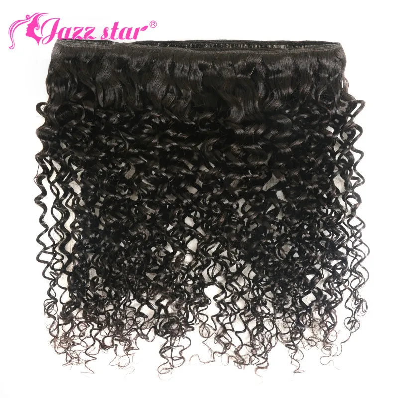 Малазийские кудрявые пряди волос с закрытием 100% человеческие волосы плетение 3