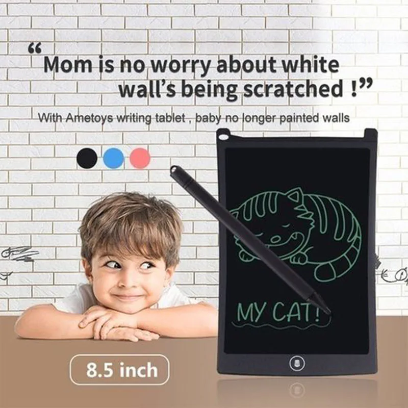 Tablero Electr&oacute;nico de dibujo de 8,5 pulgadas, tableta de escritura con pantalla LCD, tabletas gr&aacute;ficas digitales de dibujo, tableta electr&oacute;nica de escritura a mano + bol&iacute;grafo-3