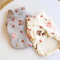 pet fruit shirt soft bottoming shirt for dogs cat and bear two legged clothes spring and summer puppy fashion clothes