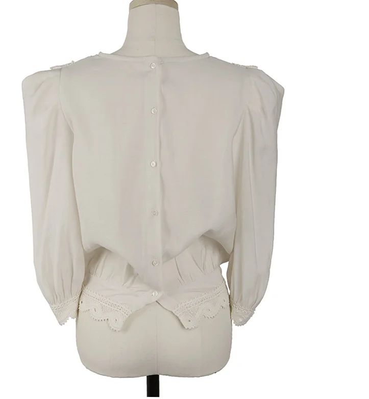 

2020 New spring Vintage white Shirt female Oversize Tops Women lace Girls Blouse Summer Plus Size Women Blouses femme Blusas