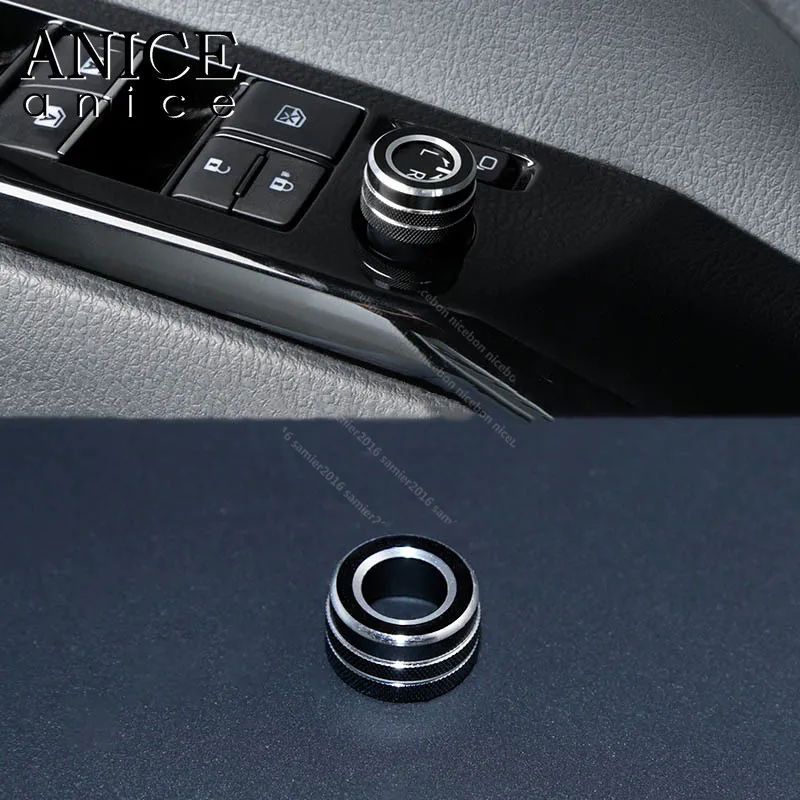 Черная Обложка из алюминиевого сплава с кольцом заднего вида для Toyota Camry Corolla