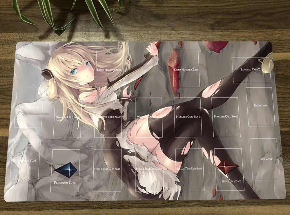 

Anime YuGiOh Sky Striker Ace - Raye TCG Mat Trading Card Game Mat CCG Playmat Anti-slip Rubber Mouse Pad Desk Mat Free bag