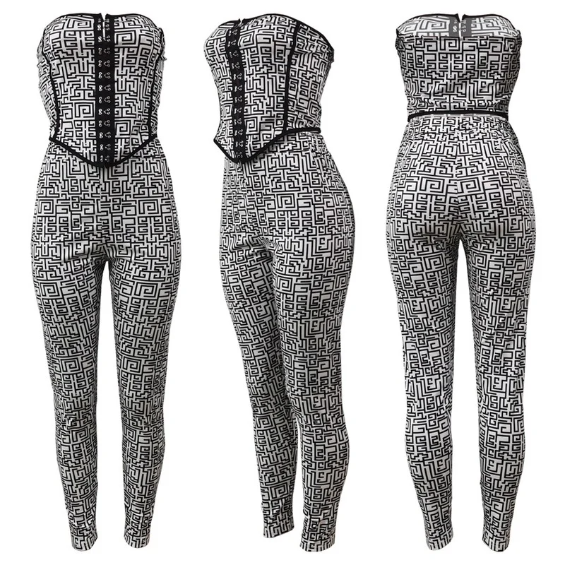 

2021 Women's Fashion Sexy Top Dress Vest Halter Slim Fit Printed Suit DAFIFY