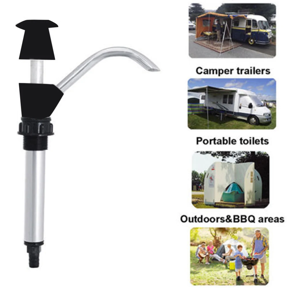 

1PC Caravan Sink Water Hand Pump Tap 32mm Black Alloy Camping Trailer Motorhome Faucet RV Parts Accessories