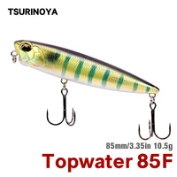 tsurinoya topwater pencil fishing lure dw59 85mm 10 5g hard bait stickbait artificial floating wobblers pike bass swimbait