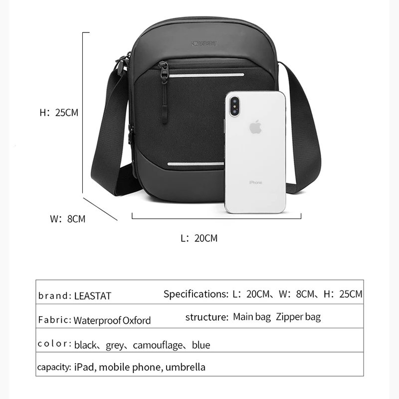 Men Shoulder bags High Quality Waterproof Business Shoulder bags Men Fashion Oxford Messenger Bags Ipad Crossbody bags Handbag