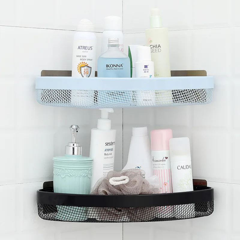 

Metal Corner Storage Holder Shelves Bathroom Shampoo Shower Kitchen Storage Rack Organizer Bath Set Bano Bathroom Product BE50BS