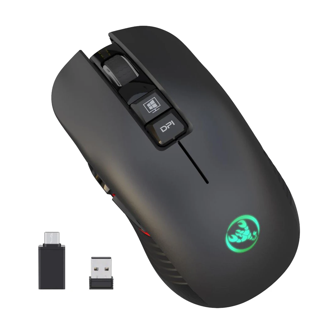 Беспроводная эргономичная оптическая мышь 2 4G 800/1600/2400/3600 DPI 8 кнопок для ноутбука