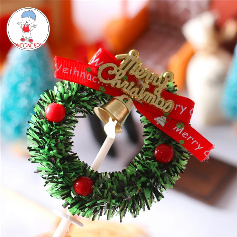 

Рождественская игрушка, подарок для мужчин и женщин, кукла, модель рождественской елки для 1/12 кукольного домика, миниатюрная сцена, техниче...