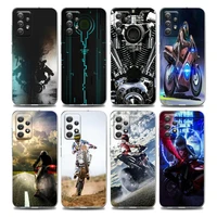motorbike motorcycle moto clear phone case for samsung a01 a02s a11 a12 a21 s a31 a41 a32 a51 a71 a42 a52 a72 soft silicon