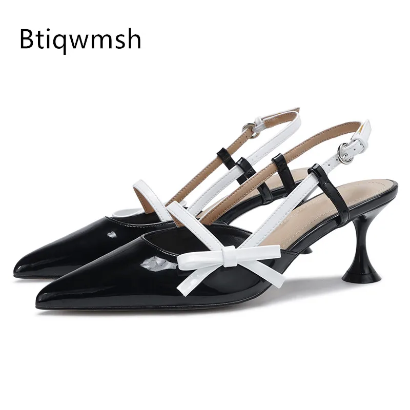 

Женские босоножки на высоком каблуке, с острым носком, с ремешком на пятке