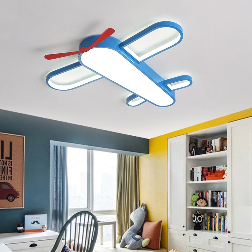 Самолет самолет потолочный светильник детская комната led мультфильм лампа
