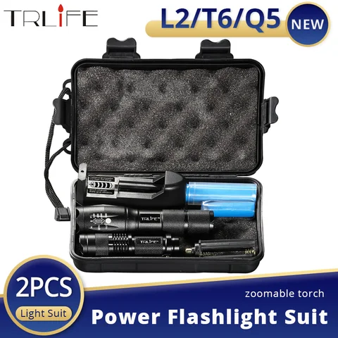 TRLIFE Тактический фонарь L2 T6 2 шт.