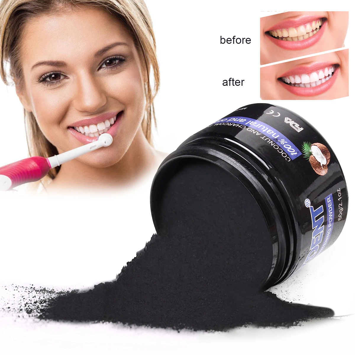 Удивительные 10/25 г натуральный отбеливание зубов ThaiToothpaste Стронг формула 30/60 с