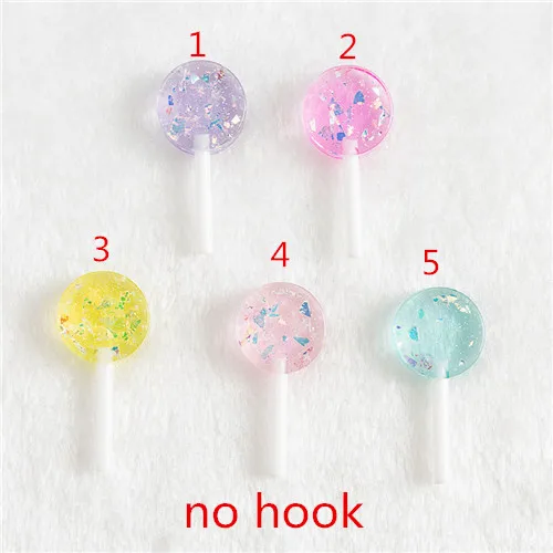 no hook 16 шт./лот 42*19 мм амулеты для подвесных сережек брелок Diy плоские с оборота блестящие полимерные леденцы Круглые красочные конфеты - Окраска металла: no hook