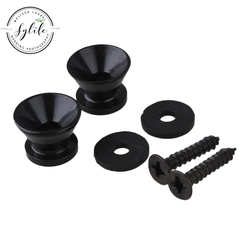 Черный гитарный ремешок кнопки Грибная головка ремень булавки современный