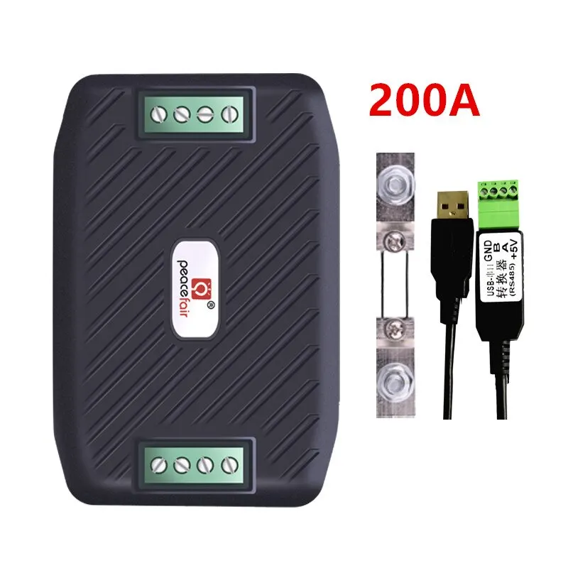 Измеритель тока постоянного 0 300 в RS485 Modbus вольтметр мощность энергии Wattmeter с 50A