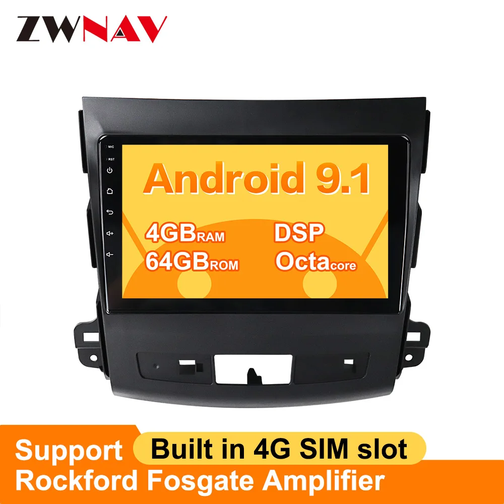 Автомагнитола с GPS Android 9 0 4 ГБ 64 DSP для MITSUBISHI Outlander Sport Citroen c crosser Peugeot