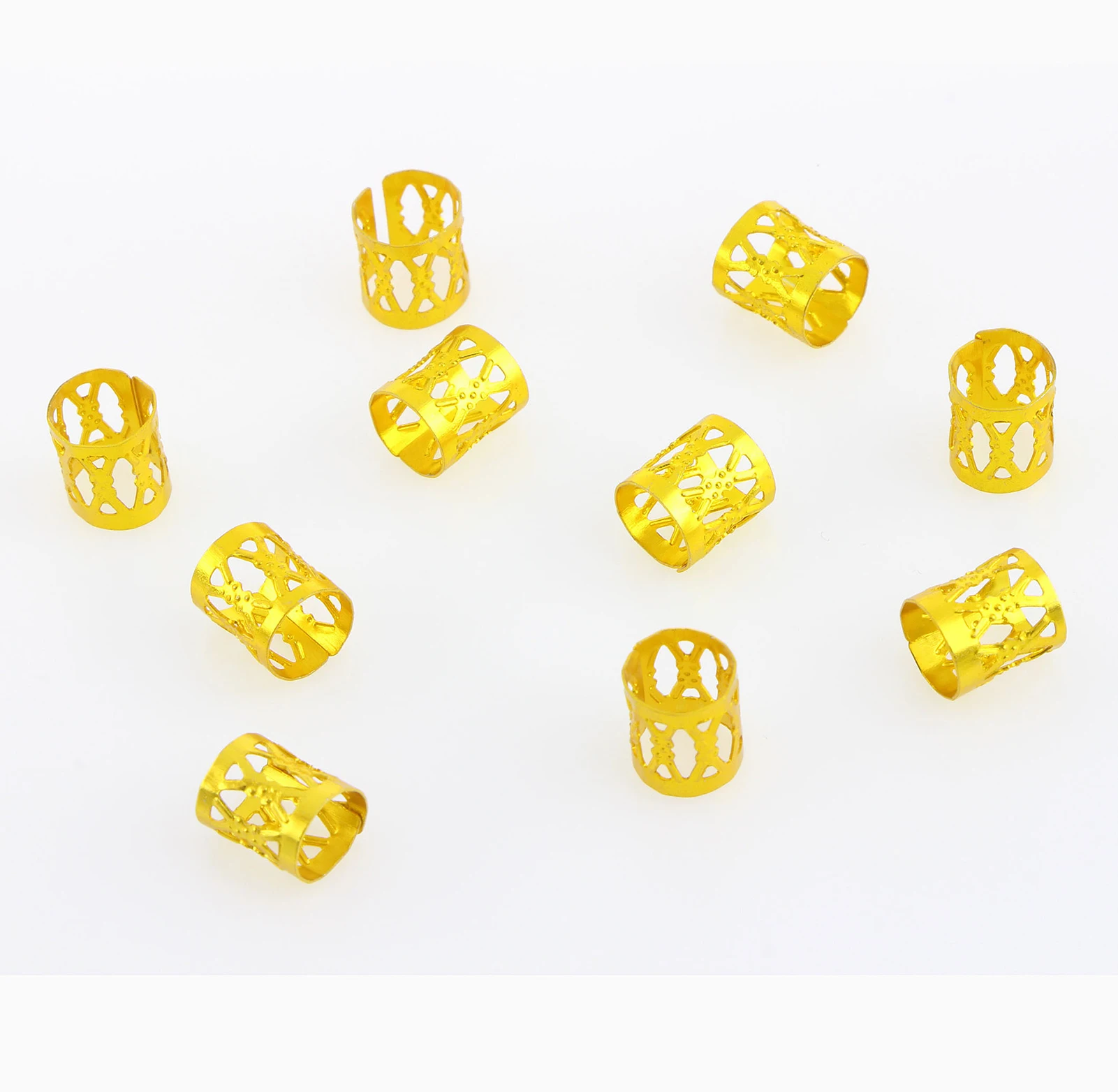 80 шт. оплетка для волос кольцо Открытые Кольца Зажимы женщин модные Алюминиевые