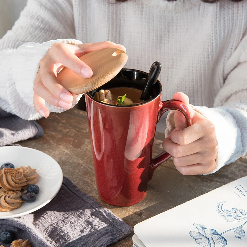 

Tazza in ceramica semplice e generosa con grande capacita di 500ml tazze da caffe coppia di famiglie tazze da acqua da ufficio