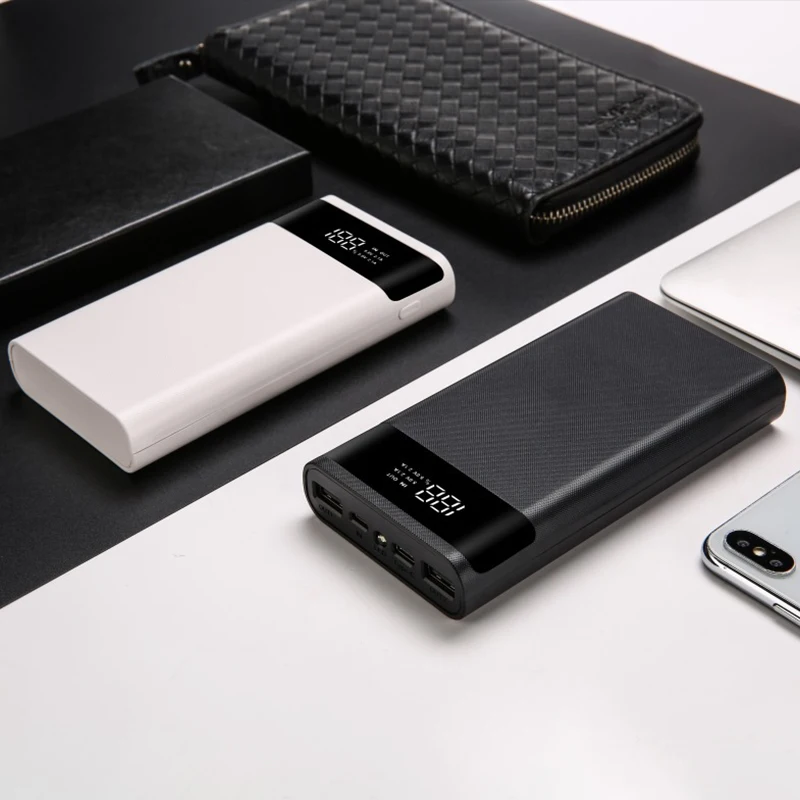Двойной USB порт Micro type-C Внешний Аккумулятор Чехол 6*18650 чехол для батареи цифровой дисплей зарядная коробка внешняя оболочка