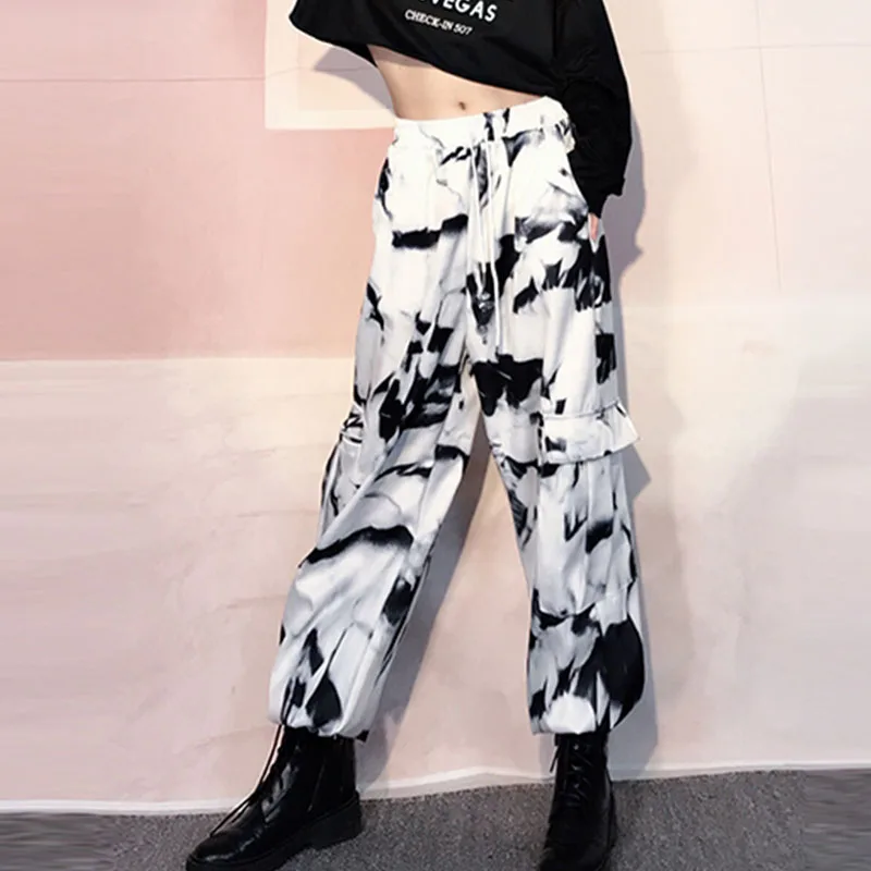 

Jazz Dance Pants Women Printing Street Dance Practice Wear Hip Hop Trousers Nightclub Dj Ds Gogo Dancers Rave Outfit DC4003