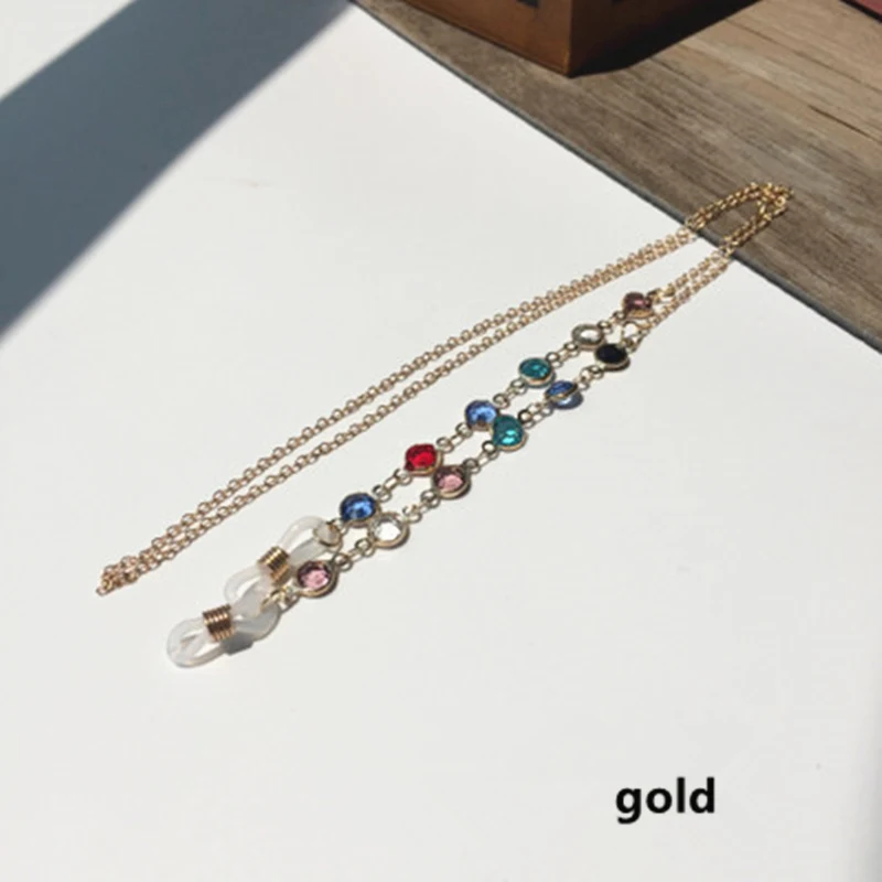 Women Men Eyewear Accessories Stainless Steel Sunglasses Necklace Eyeglass Lanyard Strap Long Keeper Reading Sun Glasses Chain - Цвет: 1 pcs Gold color