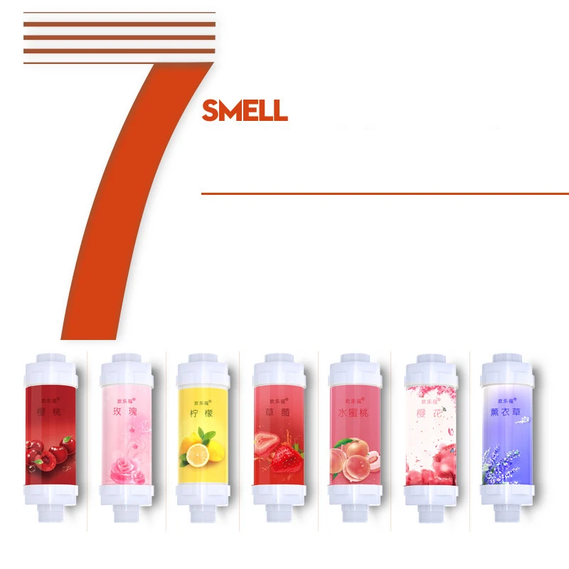 Фильтр для душа в ванной комнате с ароматом фруктов, очиститель воды для ванны, удаление хлора, смягчитель, ароматерапия, витаминизированная головка.