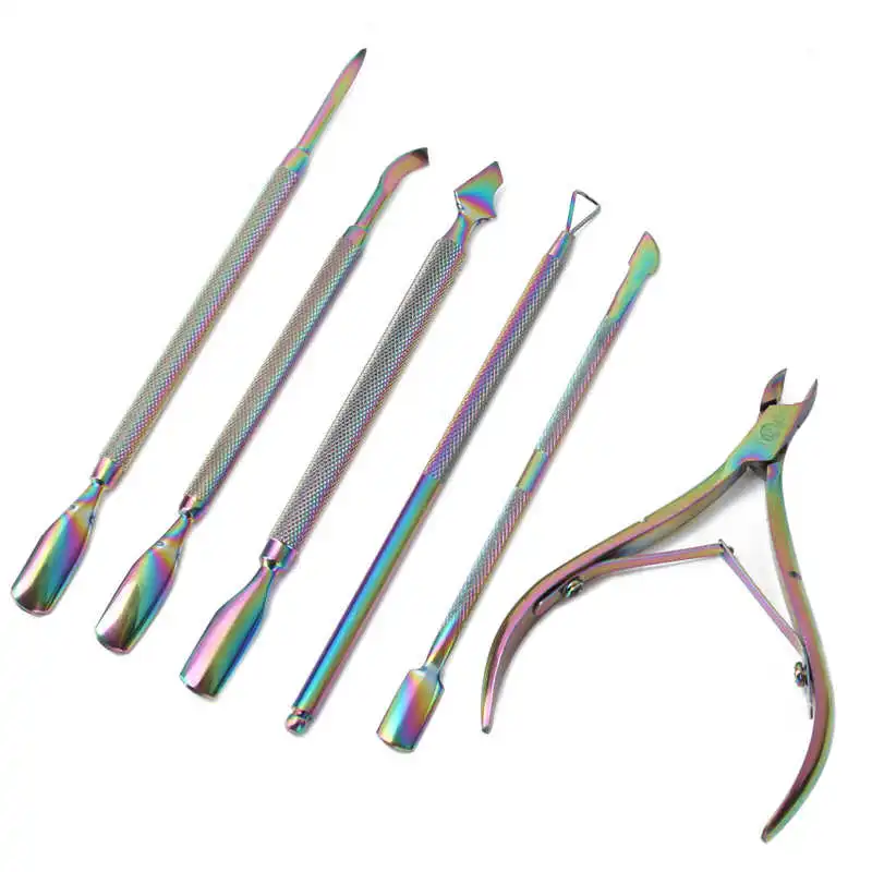 

Набор для ухода за ногтями, Стальной Толкатель, отличный эффект для маникюрного салона