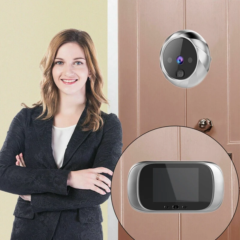 

Doorbell Digital door peephole Digital Doorbell Viewer 2.8Inch LED Screen 90 Degree Electronic Peephole Door Viewer