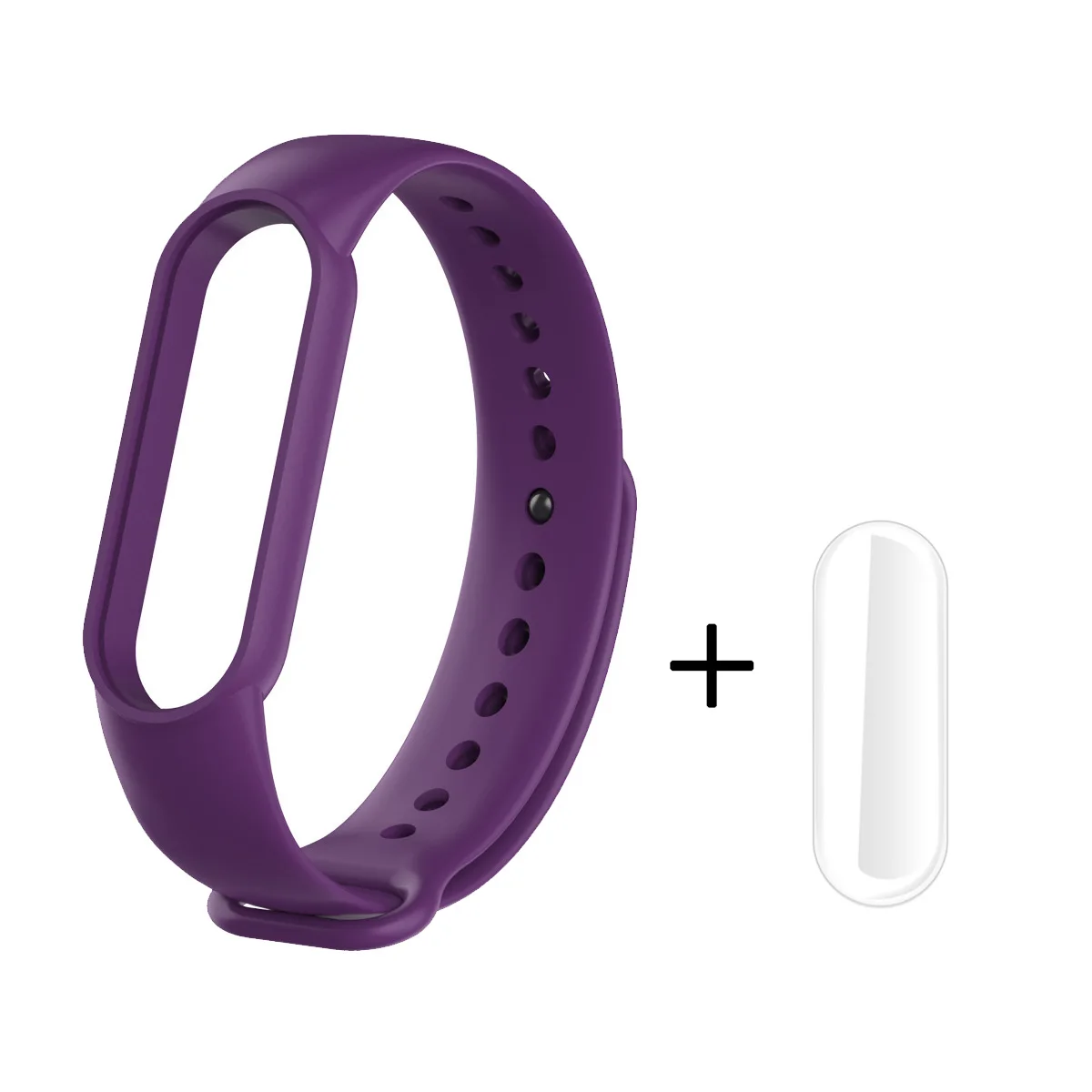 

For Xiaomi Mi Band 5 Strap Soft TPU Wrist Strap With Protective Tpu Film For Miband 5 Bracelet On Xiomi Mi Band 5 Silicone Strap