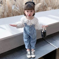 lace jean spring summer childrens clothes set baby girls blouse pants 2pcsset kids school beach outdoor teenage girl clothin