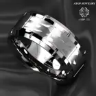 8 мм Вольфрам карбида чеканным узором матовый обручальное кольцо на Для мужчин ювелирные изделия Индивидуальные ювелирные изделия