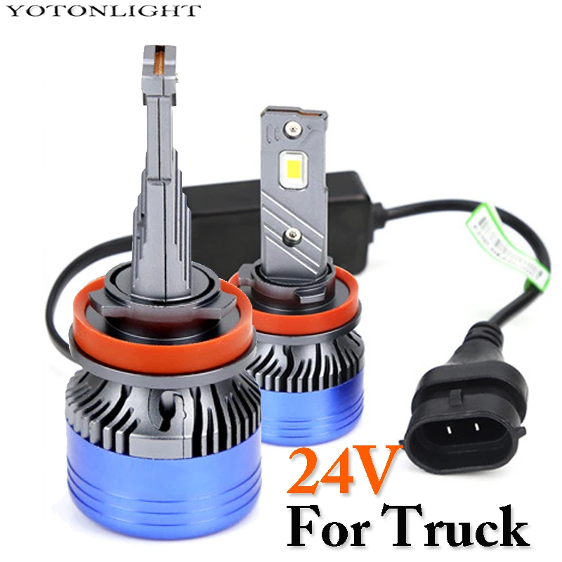 

2Pcs Super Mini 100w H1 H7 H4 Led 24V Truck Headlight H11 HB3 HB4 9005 9006 Led Head Lights For Truck 6000k 4300k Warm White