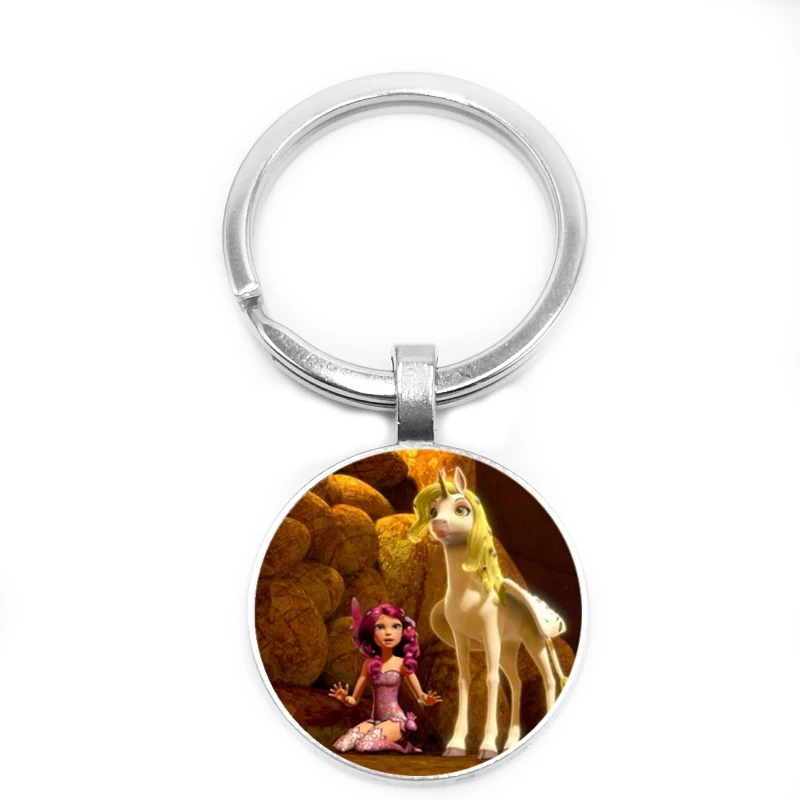 Модный мультяшный аниме Миа и я стеклянный конический кулон брелок для мужчин