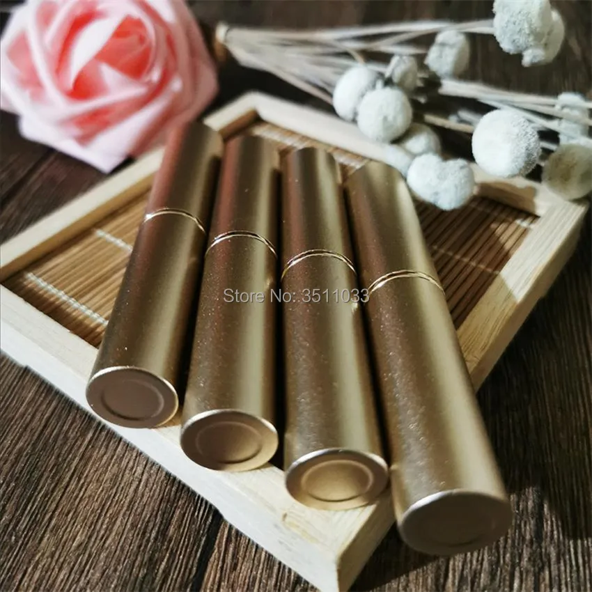 2 8 г превосходный класс золотистый алюминиевый цвет пластиковая Помада для губ