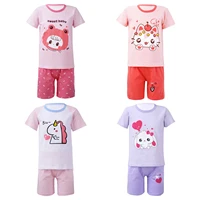 cute cartoon baby girls clothes set summer new children short sleeve t shirt tops shorts outfits tracksuit for kids clothing