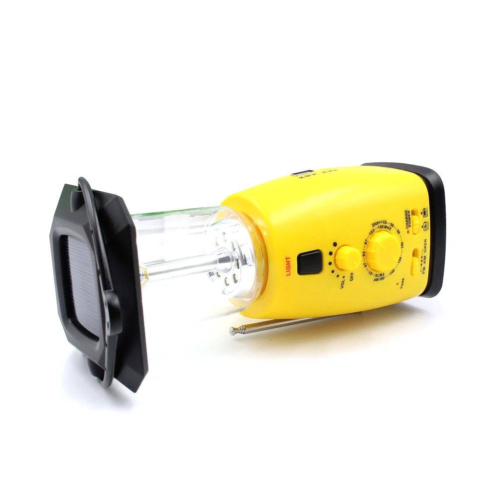 Солнечный Мощность аварийный светильник Портативный фонари вспышки динамо