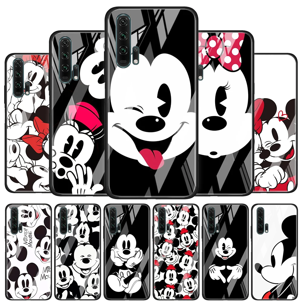 

Disney Mickey and Minnie for Honor 30 20 10 9X Pro Plus Lite 8X Huawei Y8P Y6P Y5P Y9 Y7 Y6 2019 Tempered Glass Phone Case