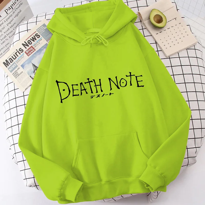 Japanese Anime Death Note Hoodies Men Kawaii Cartoon Sweatshirts Bleach Ichigo Graphic Hoodies Misa Manga Tops Unisex male