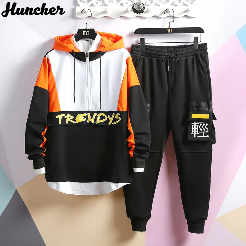 Мужской спортивный костюм Huncher модный в стиле хип хоп китайская уличная одежда