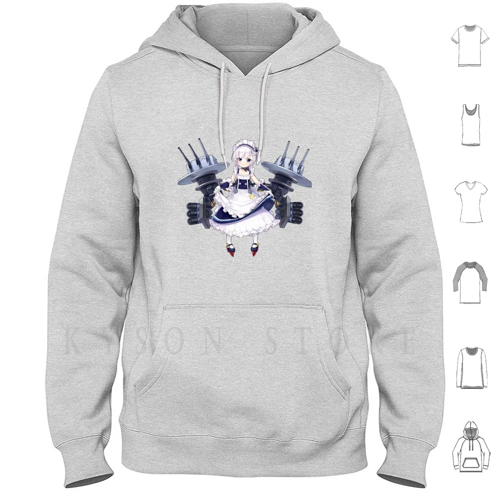 

Belchan Hoodie long sleeve Belfast Chibi Belchan Azur Lane Cute Kawaii Anime Ship Waifu Loli