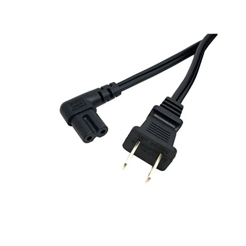 LBSC США 2-контактный штекер до 90 градусов прямоугольный IEC 320 C7 кабель питания 1 м |